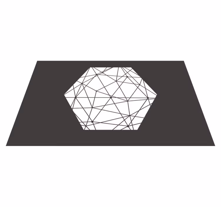 Nordic stílusú hatszög nordic vinyl szőnyeg - TenStickers