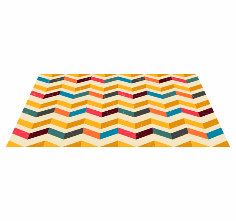 Chevron szín tört vinil szőnyeg geometriai - TenStickers