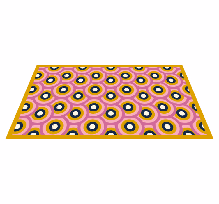 Körkörös színfúzió vinil szőnyeg geometriai - TenStickers