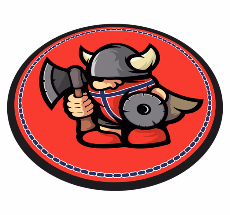 Norvég zászló viking labda etnikai szőnyeg - TenStickers