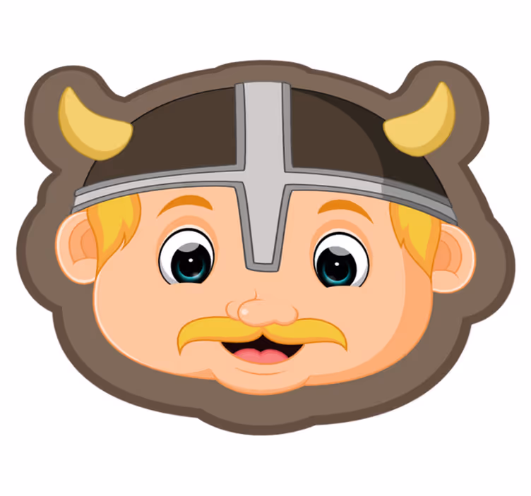 Szőke viking karakter vinil szőnyeg gyerekek - TenStickers