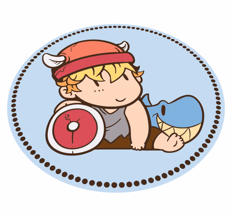 Gyerek viking harcos vinil szőnyeg gyerekek - TenStickers