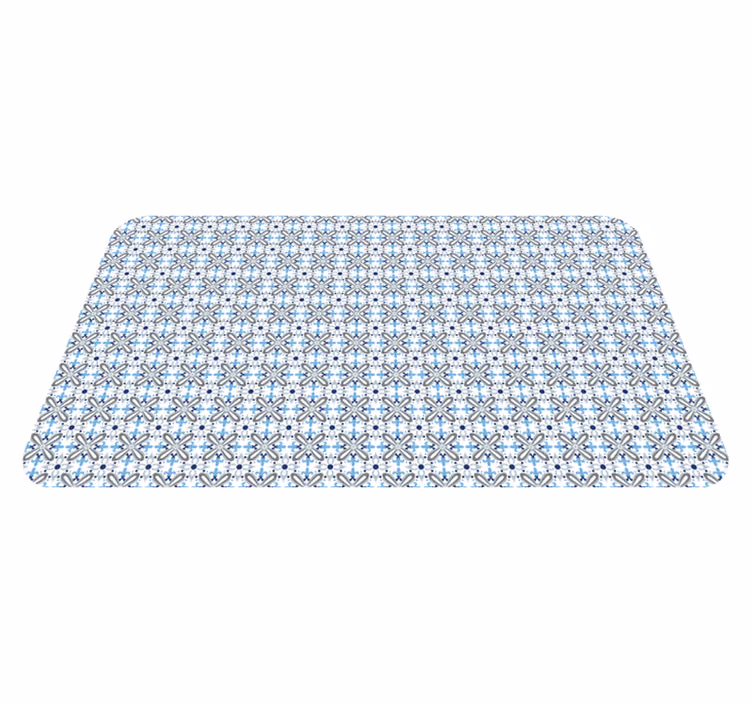 Szürke és kék csempe patchwork csempe szőnyeg - TenStickers