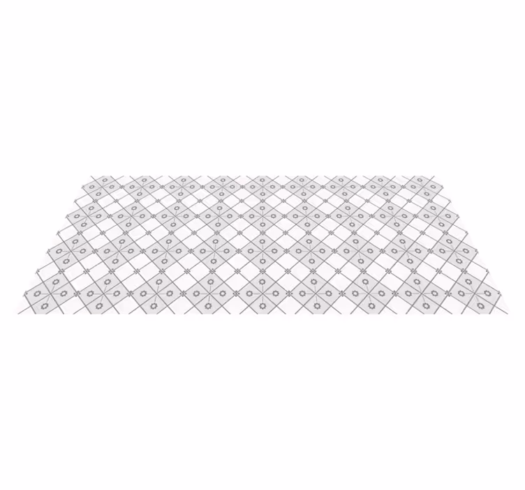 Szürke minimalista patchwork csempe szőnyeg - TenStickers