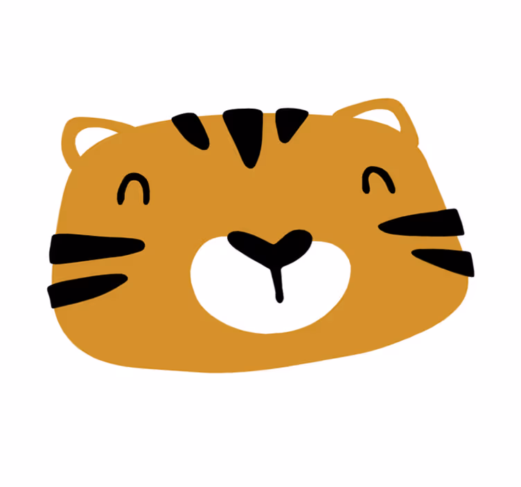 Gyerek mini tigris gyerek vinyl szőnyeg - TenStickers