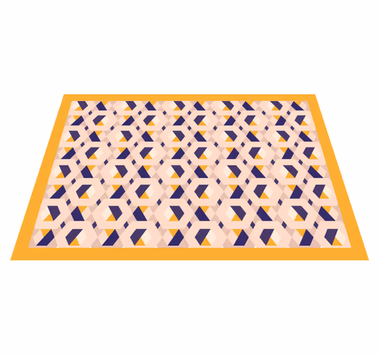 Élénk geometrikus mintás vinil szőnyeg konyha - TenStickers