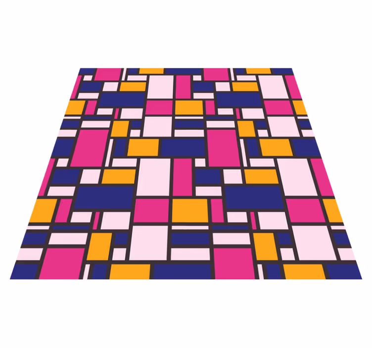 Színes blokkok vinil szőnyeg geometriai - TenStickers
