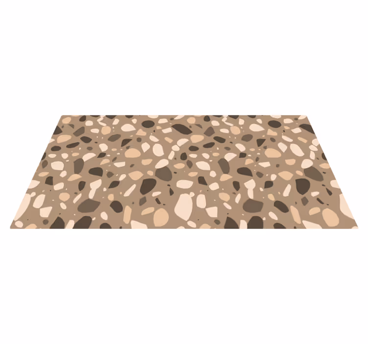Barna klasszikus terrazzo textúra szőnyeg - TenStickers