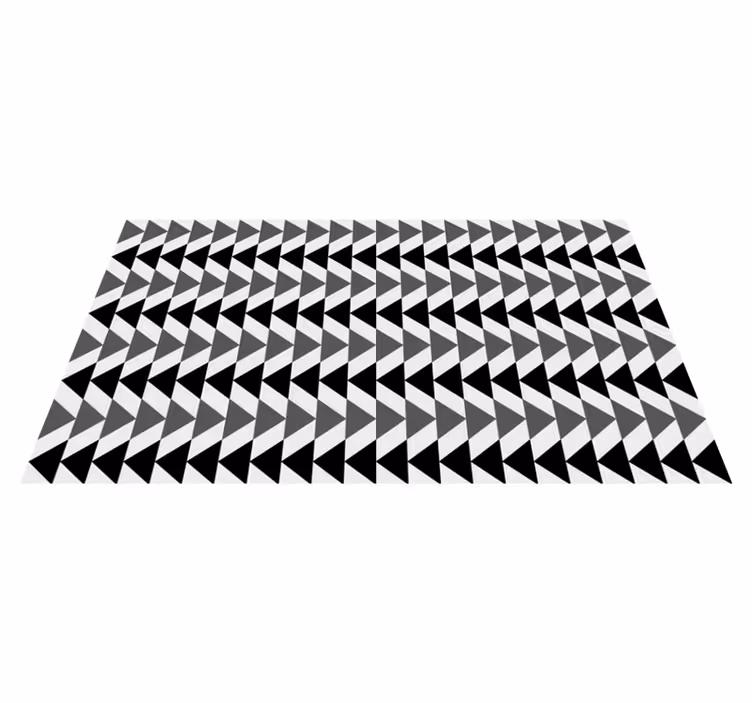 Szürke háromszög alakú minta vinil szőnyeg geometriai - TenStickers