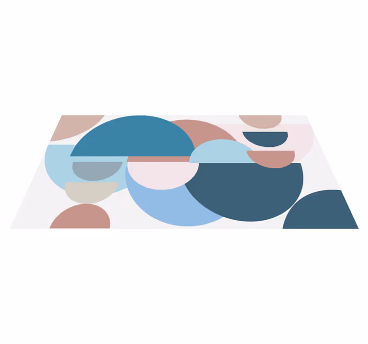 Kör alakú variációk vinil szőnyeg geometriai - TenStickers