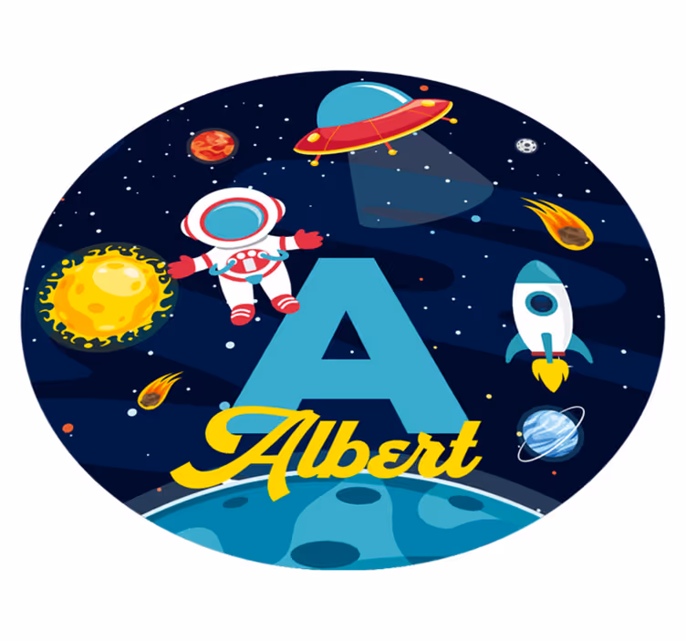 Egyéni név a térben vinil szőnyeg mások - TenStickers