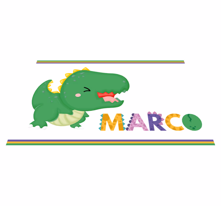 Bébi t-rex névvel Vinil szőnyeg nevekkel - TenStickers