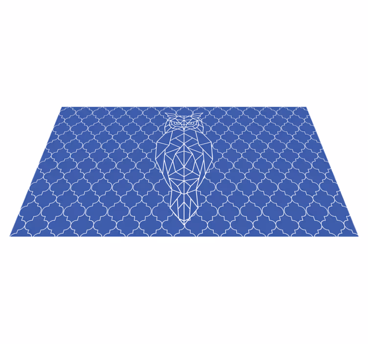 Geometrikus bagoly minta vinil szőnyeg állat - TenStickers