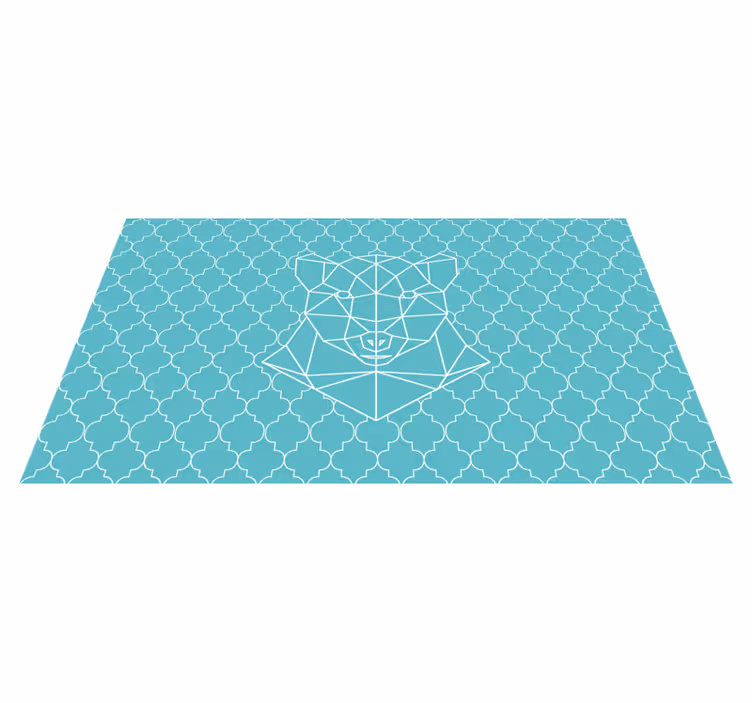 Geometrikus medve design vinil szőnyeg állat - TenStickers