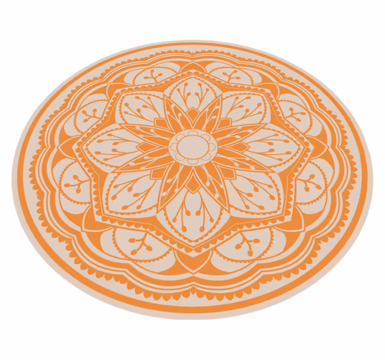 Elegáns kerek motívum vinil szőnyeg mandala - TenStickers