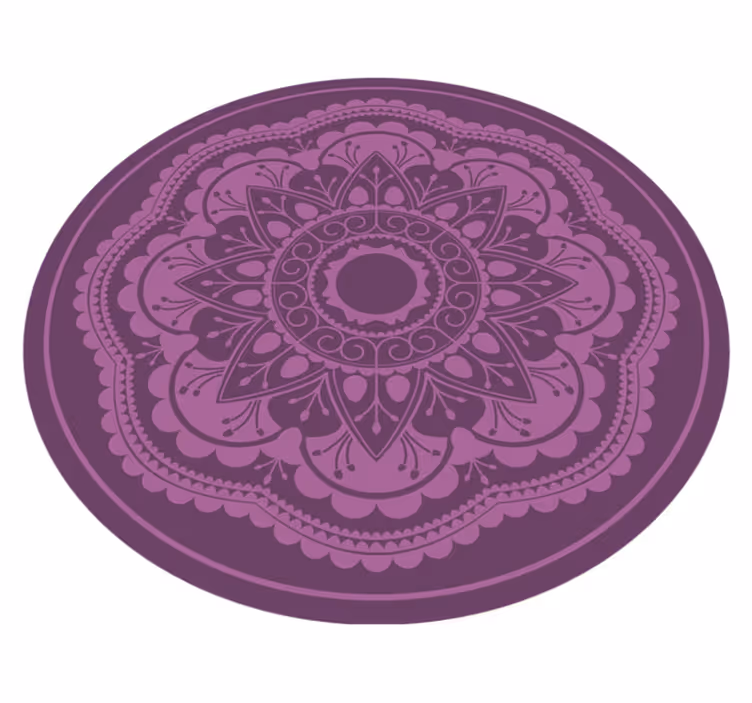 Lila kör alakú mintás vinil szőnyeg mandala - TenStickers