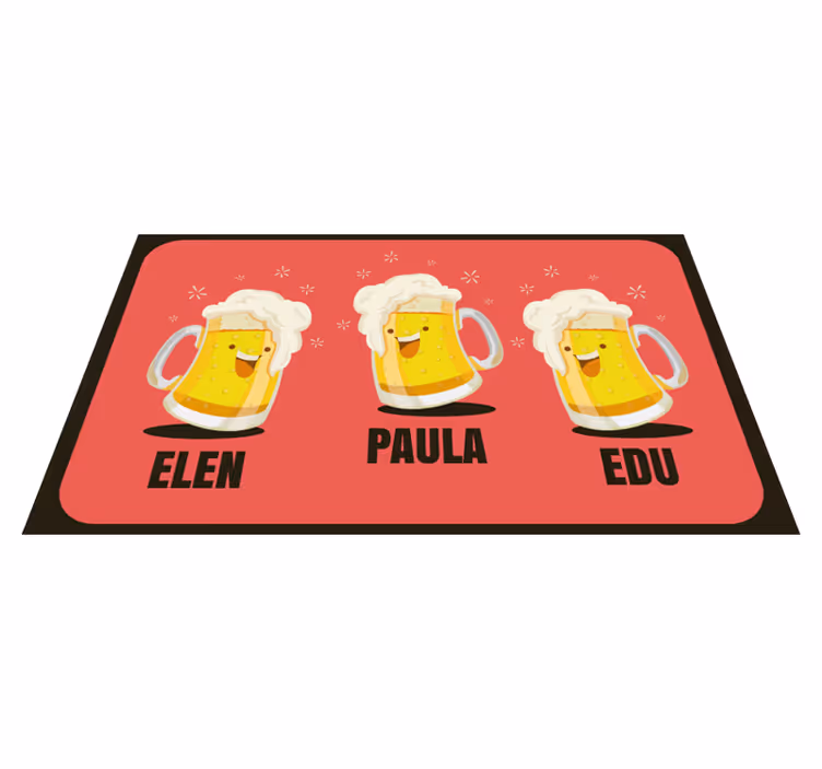 Egyedi söröskorsók Vinil szőnyeg előszoba - TenStickers