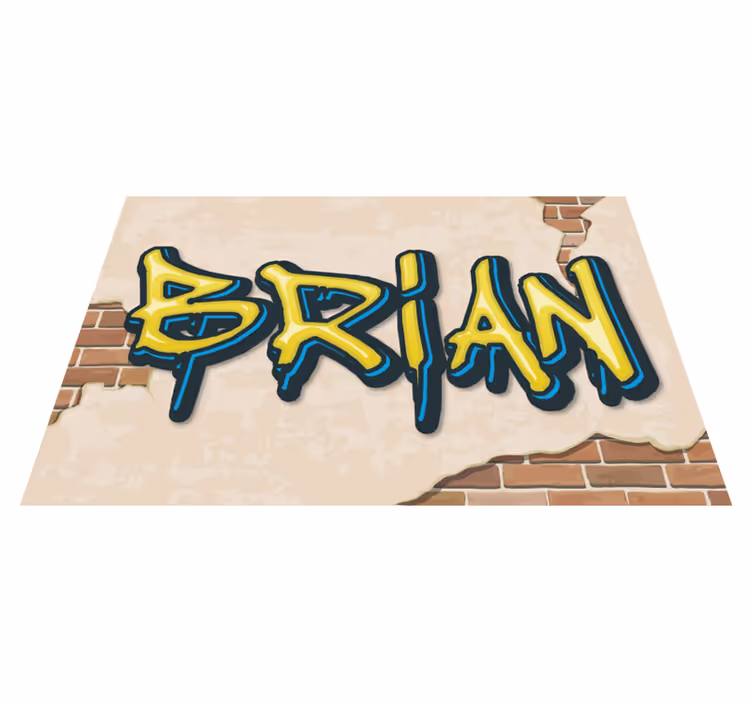 Graffiti és tégla textúra személyre szabott mat - TenStickers