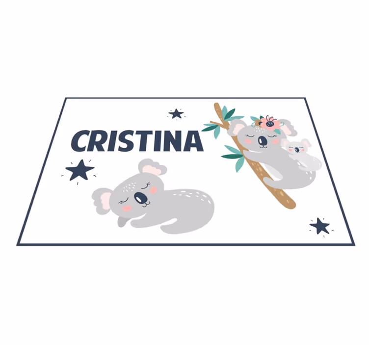 Két koala személyre szabott mat - TenStickers
