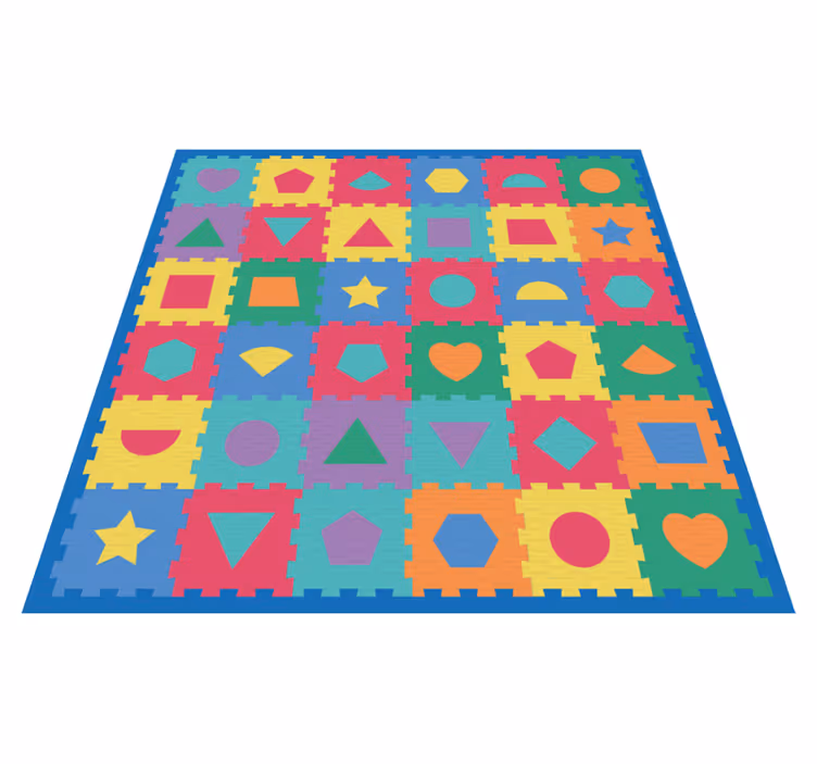 Geometrikus gumimitációs babajáték szőnyeg - TenStickers