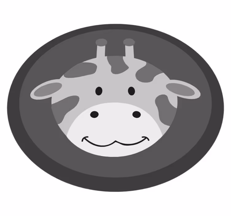 Szürke zsiráfbébi vinil szőnyeg óvodák - TenStickers