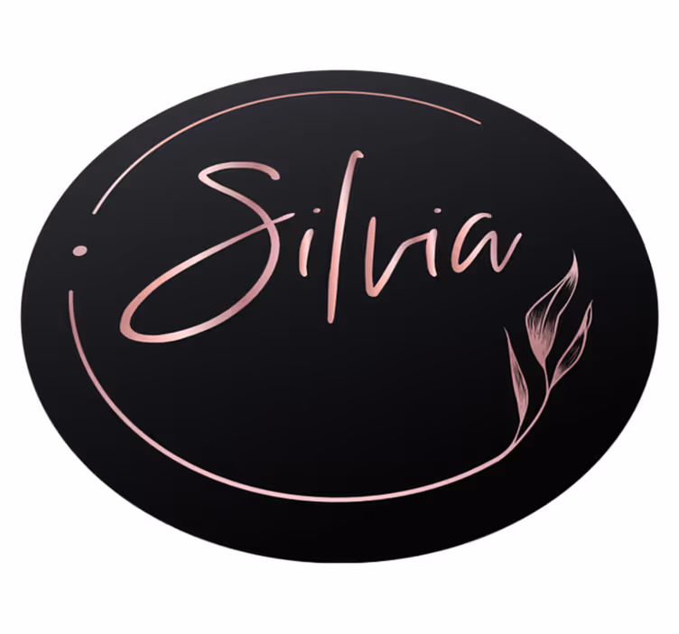 Elegáns, egyedi név vinil szőnyeg tinik - TenStickers