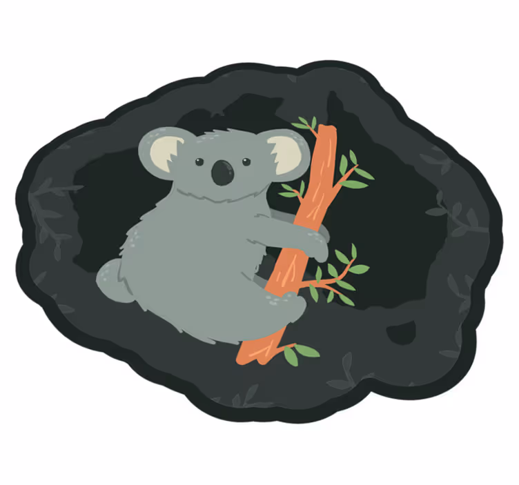 Aranyos koala medál vinil szőnyeg állat - TenStickers