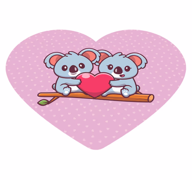 Aranyos koalák szeretettel átölelve vinil szőnyeg gyerekek - TenStickers