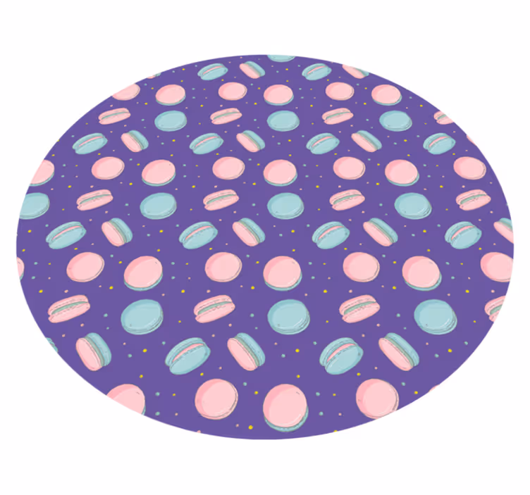 Színes macaron minta vinil szőnyeg gyerekek - TenStickers