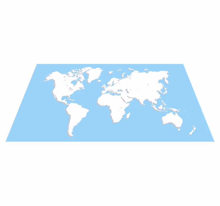 Vinil szőnyeg világtérkép globális térkép - TenStickers
