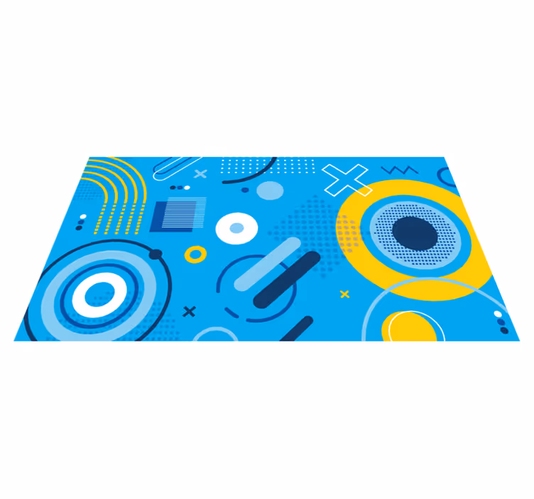 Kék modern motívum vinil szőnyeg geometriai - TenStickers