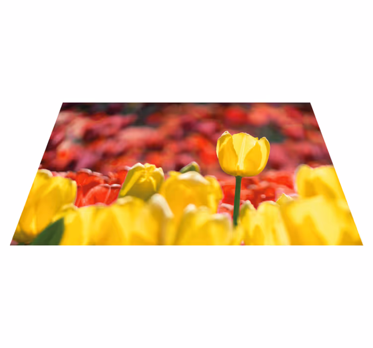Piros és sárga tulipán virágszőnyeg - TenStickers