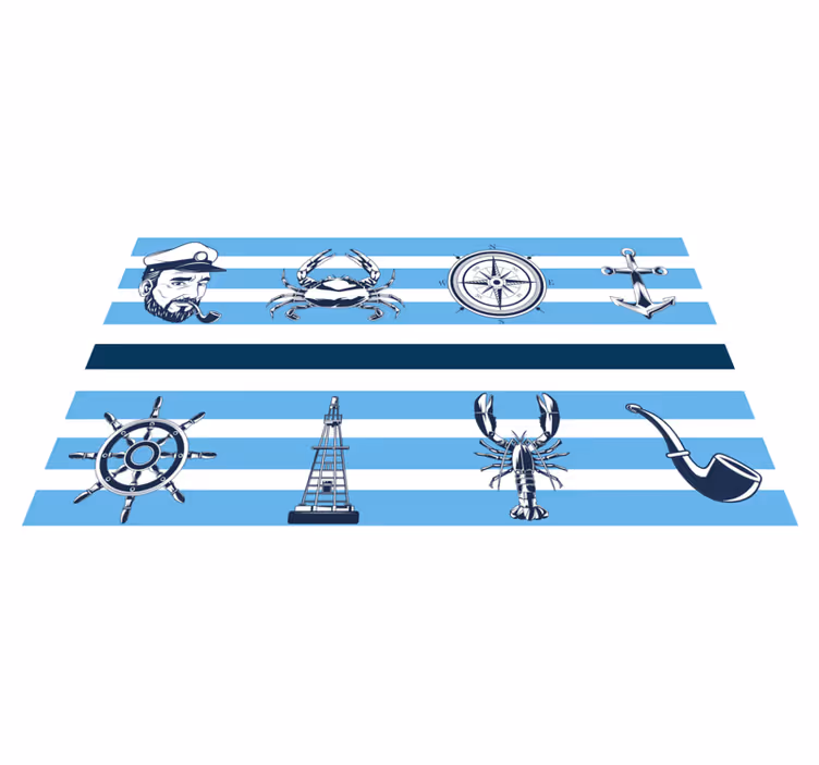 Tengerész design csempe padló szőnyeg - TenStickers