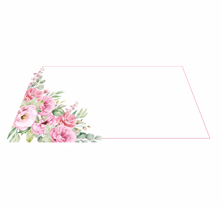 Rózsaszín rózsa elegáns virágszőnyeg - TenStickers