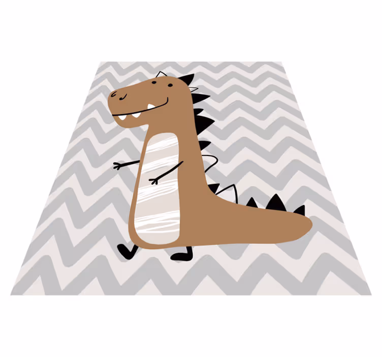 Barna bébi t-rex vinil szőnyeg mások - TenStickers