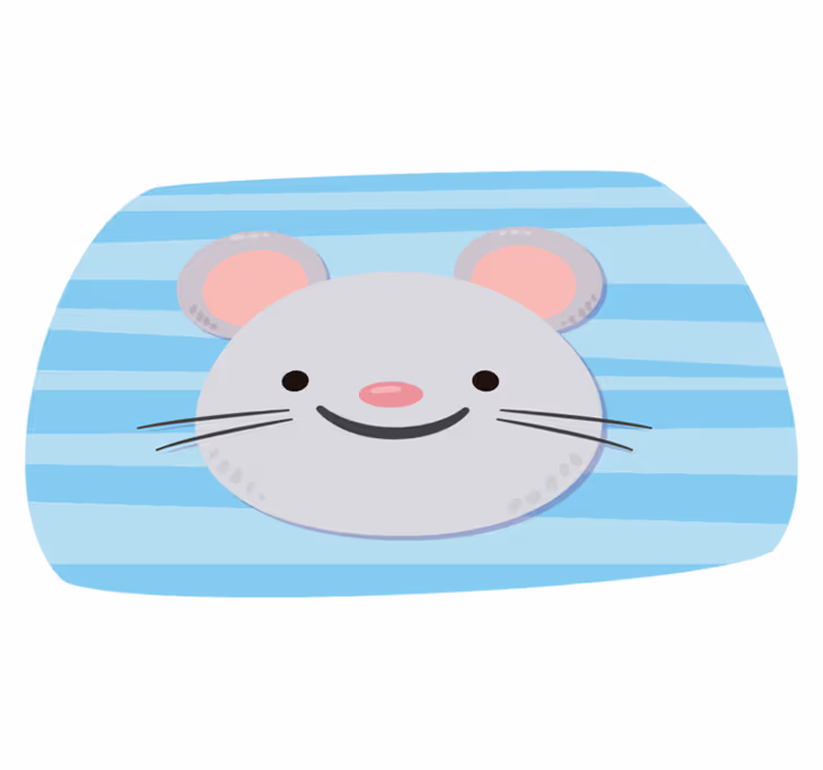 Aranyos egér portré állati szőnyeg - TenStickers