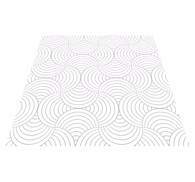 ívelt vonalminta vinil szőnyeg minimalista - TenStickers