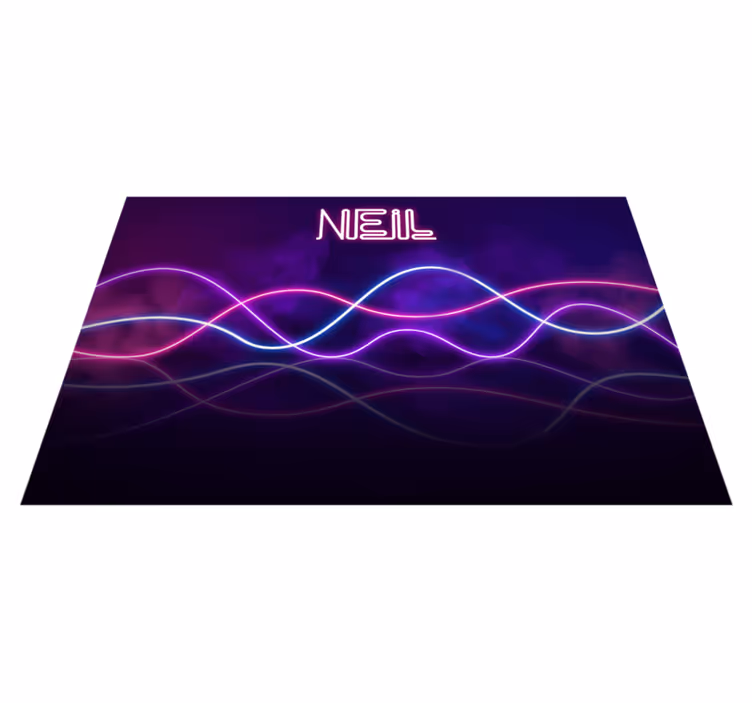 Neonlámpás kijelző Vinil szőnyeg nevekkel - TenStickers