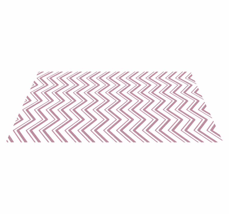 Elegáns fehér és rózsaszín cikk-cakk design szőnyeg - TenStickers