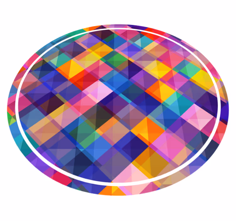 Színes patchwork minta vinil szőnyeg geometriai - TenStickers