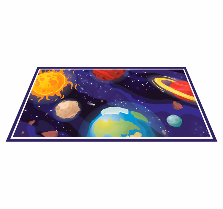 Kozmikus kutatóhely vinil szőnyeg csillagok - TenStickers