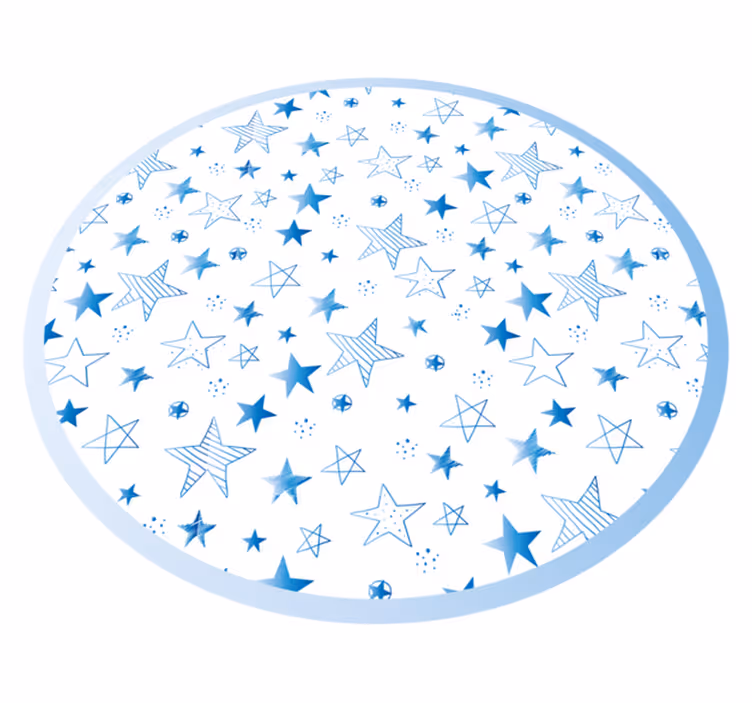 Csillagos kék minta vinil szőnyeg óvodák - TenStickers