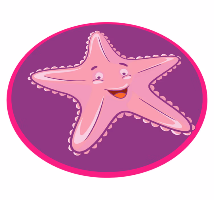 Aranyos tengeri csillag karakter vinil szőnyeg gyerekek - TenStickers