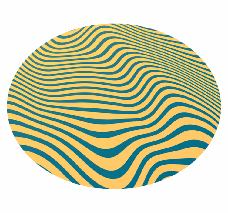 Görbe vonal koncepció vinil szőnyeg csíkos - TenStickers