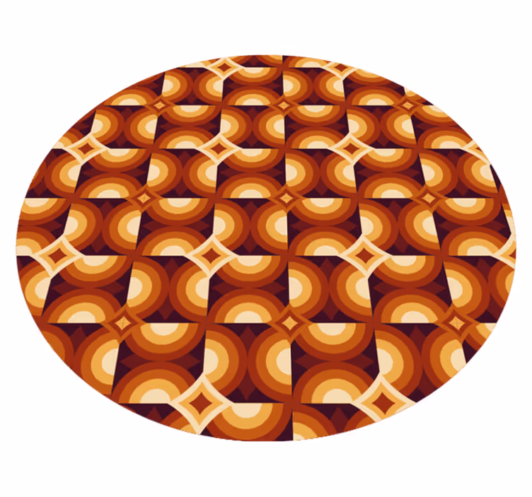 Vibráló körminta vinil szőnyeg geometriai - TenStickers