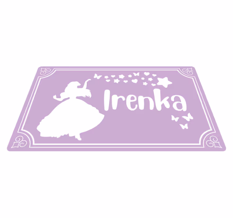 Bűvös hercegnő névvel vinil szőnyeg mások - TenStickers