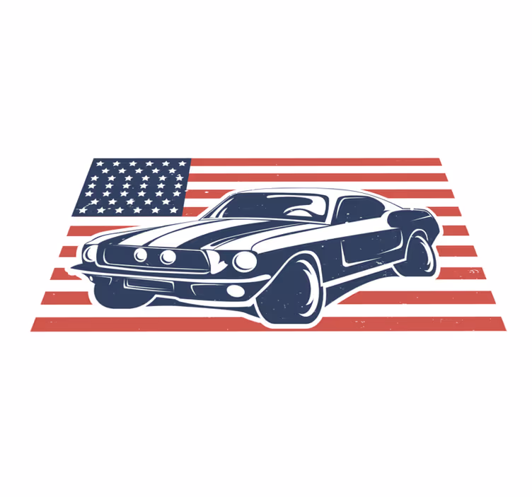 Amerikai legenda izom autó nappali szőnyeg - TenStickers