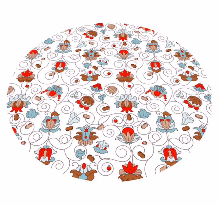 Antik vörös orosz stílusú etnikai szőnyeg - TenStickers