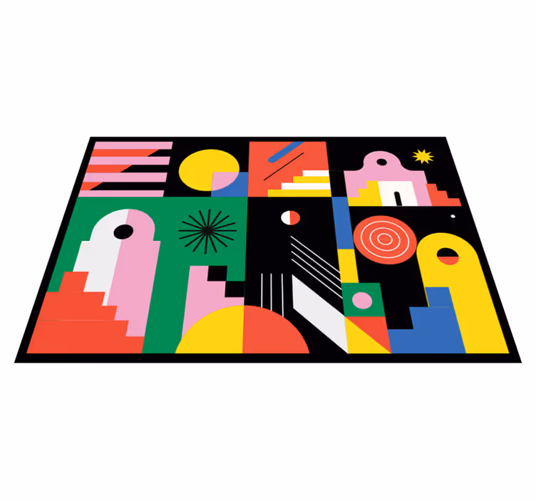 Merész modern formák vinil szőnyeg geometriai - TenStickers