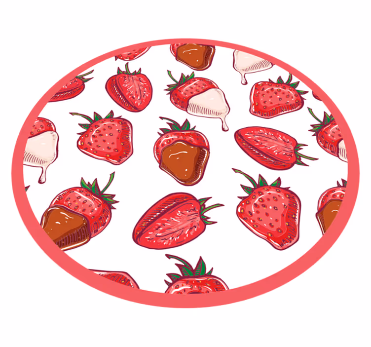 édes eperízű Vinil szőnyeg kör alakú - TenStickers